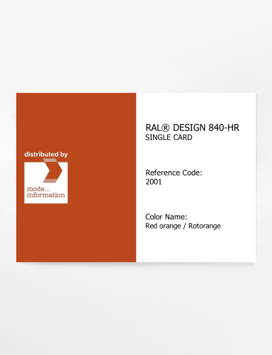 Artikelbild des Artikels “RAL® CLASSIC 840-HR SINGLE CARD 2001 Red orange / Rotorange “