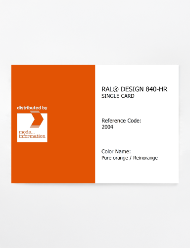 Artikelbild des Artikels “RAL® CLASSIC 840-HR SINGLE CARD 2004 Pure orange / Reinorange “