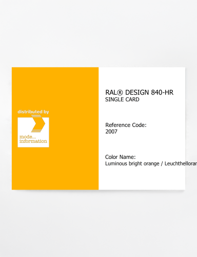 Artikelbild des Artikels “RAL® CLASSIC 840-HR SINGLE CARD 2007 Luminous bright orange / Leuchthellorange “