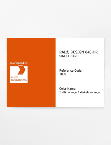 Artikelbild des Artikels “RAL® CLASSIC 840-HR SINGLE CARD 2009 Traffic orange / Verkehrsorange “