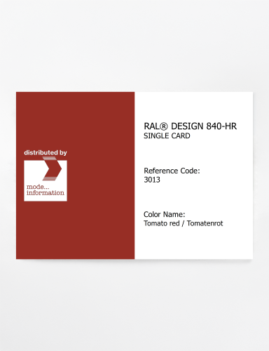 Artikelbild des Artikels “RAL® CLASSIC 840-HR SINGLE CARD 3013 Tomato red / Tomatenrot “
