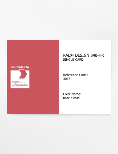 Artikelbild des Artikels “RAL® CLASSIC 840-HR SINGLE CARD 3017 Rose / Rosé “