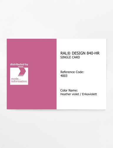 Artikelbild des Artikels “RAL® CLASSIC 840-HR SINGLE CARD 4003 Heather violet / Erikaviolett “