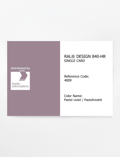 Artikelbild des Artikels “RAL® CLASSIC 840-HR SINGLE CARD 4009 Pastel violet / Pastellviolett “
