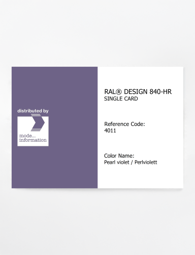 Artikelbild des Artikels “RAL® CLASSIC 840-HR SINGLE CARD 4011 Pearl violet / Perlviolett “