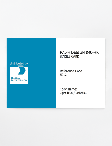 Artikelbild des Artikels “RAL® CLASSIC 840-HR SINGLE CARD 5012 Light blue / Lichtblau “
