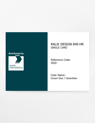 Artikelbild des Artikels “RAL® CLASSIC 840-HR SINGLE CARD 5020 Ocean blue / Ozeanblau “
