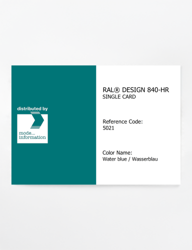 Artikelbild des Artikels “RAL® CLASSIC 840-HR SINGLE CARD 5021 Water blue / Wasserblau “