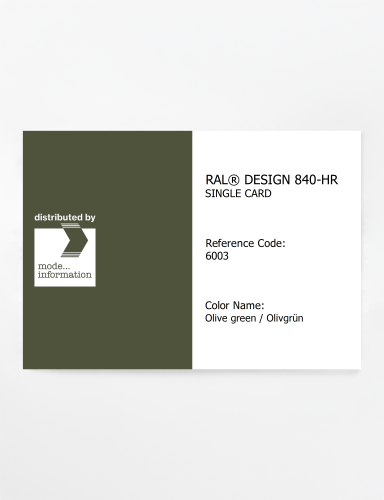 Artikelbild des Artikels “RAL® CLASSIC 840-HR SINGLE CARD 6003 Olive green / Olivgrün “