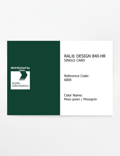 Artikelbild des Artikels “RAL® CLASSIC 840-HR SINGLE CARD 6005 Moss green / Moosgrün “