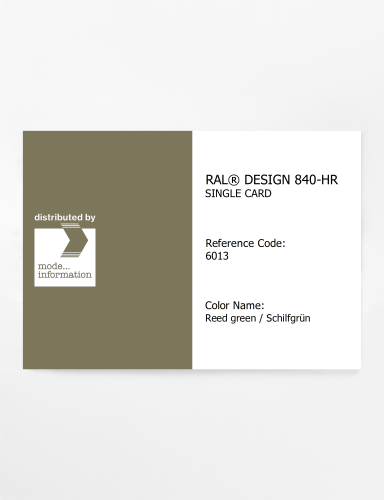 Artikelbild des Artikels “RAL® CLASSIC 840-HR SINGLE CARD 6013 Reed green / Schilfgrün “