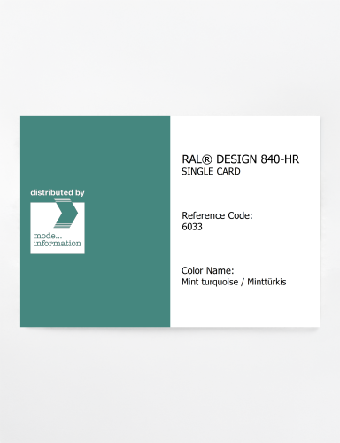 Artikelbild des Artikels “RAL® CLASSIC 840-HR SINGLE CARD 6033 Mint turquoise / Minttürkis “