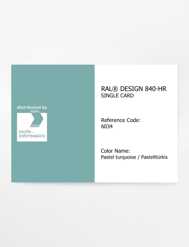 Artikelbild des Artikels “RAL® CLASSIC 840-HR SINGLE CARD 6034 Pastel turquoise / Pastelltürkis “