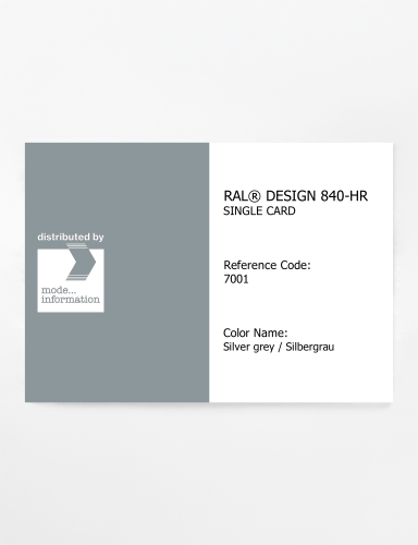 Artikelbild des Artikels “RAL® CLASSIC 840-HR SINGLE CARD 7001 Silver grey / Silbergrau “