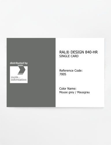 Artikelbild des Artikels “RAL® CLASSIC 840-HR SINGLE CARD 7005 Mouse grey / Mausgrau “