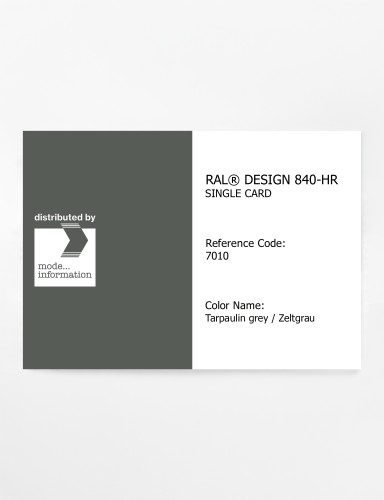 Artikelbild des Artikels “RAL® CLASSIC 840-HR SINGLE CARD 7010 Tarpaulin grey / Zeltgrau “