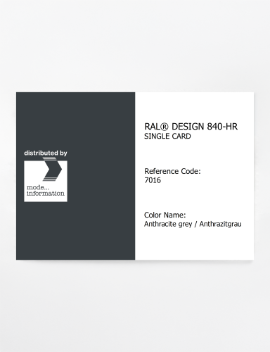 Artikelbild des Artikels “RAL® CLASSIC 840-HR SINGLE CARD 7016 Anthracite grey / Anthrazitgrau “