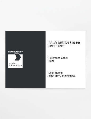 Artikelbild des Artikels “RAL® CLASSIC 840-HR SINGLE CARD 7021 Black grey / Schwarzgrau “