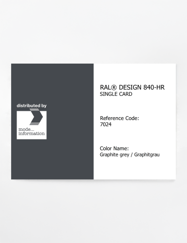 Artikelbild des Artikels “RAL® CLASSIC 840-HR SINGLE CARD 7024 Graphite grey / Graphitgrau “