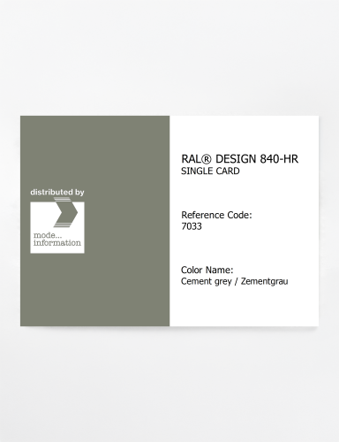 Artikelbild des Artikels “RAL® CLASSIC 840-HR SINGLE CARD 7033 Cement grey / Zementgrau “