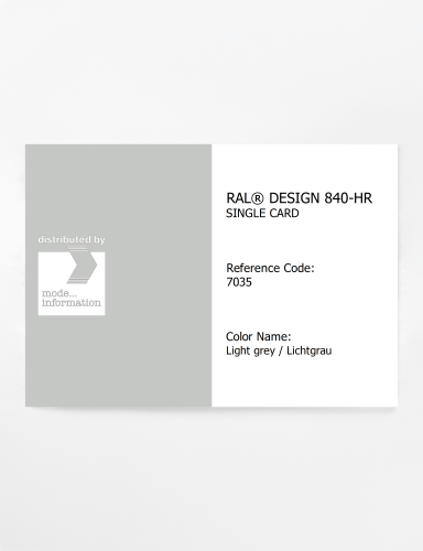 Artikelbild des Artikels “RAL® CLASSIC 840-HR SINGLE CARD 7035 Light grey / Lichtgrau “