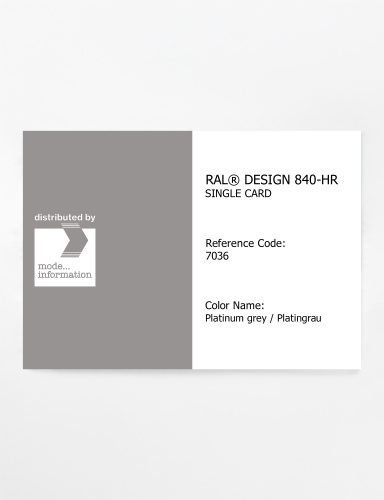 Artikelbild des Artikels “RAL® CLASSIC 840-HR SINGLE CARD 7036 Platinum grey / Platingrau “