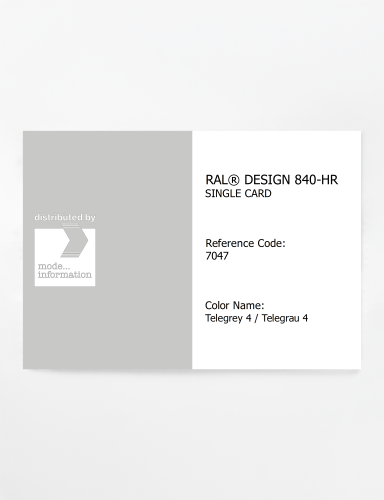 Artikelbild des Artikels “RAL® CLASSIC 840-HR SINGLE CARD 7047 Telegrey 4 / Telegrau 4 “