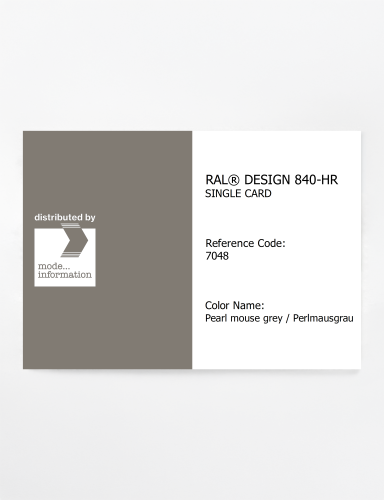 Artikelbild des Artikels “RAL® CLASSIC 840-HR SINGLE CARD 7048 Pearl mouse grey / Perlmausgrau “