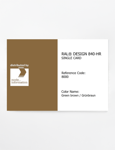 Artikelbild des Artikels “RAL® CLASSIC 840-HR SINGLE CARD 8000 Green brown / Grünbraun “