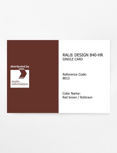 Artikelbild des Artikels “RAL® CLASSIC 840-HR SINGLE CARD 8012 Red brown / Rotbraun “
