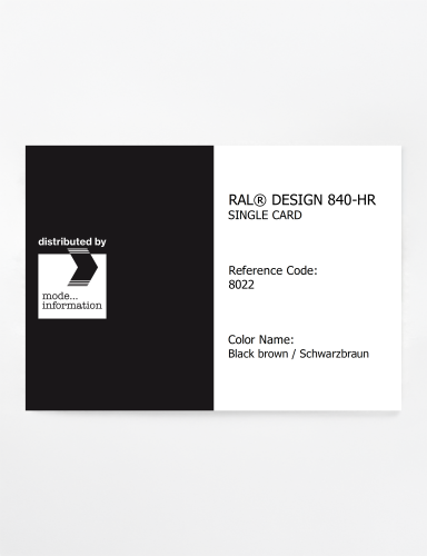 Artikelbild des Artikels “RAL® CLASSIC 840-HR SINGLE CARD 8022 Black brown / Schwarzbraun “