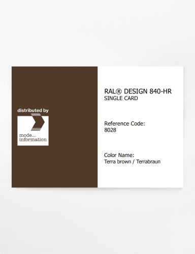 Artikelbild des Artikels “RAL® CLASSIC 840-HR SINGLE CARD 8028 Terra brown / Terrabraun “