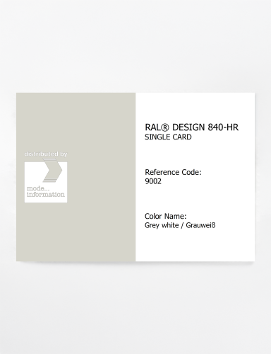 Artikelbild des Artikels “RAL® CLASSIC 840-HR SINGLE CARD 9002 Grey white / Grauweiß “
