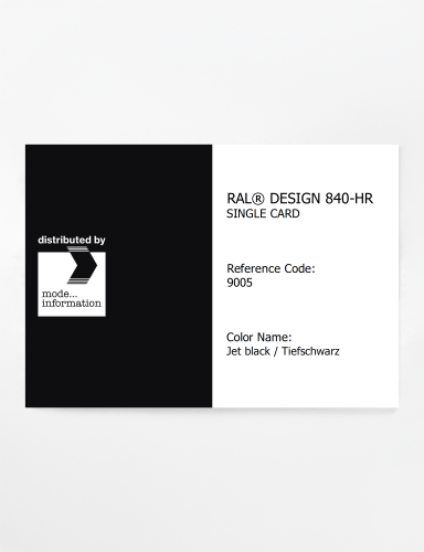 Artikelbild des Artikels “RAL® CLASSIC 840-HR SINGLE CARD 9005 Jet black / Tiefschwarz “