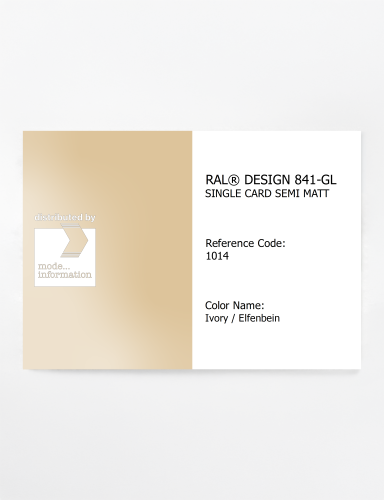 Artikelbild des Artikels “RAL® CLASSIC 841-GL SINGLE CARD 1014 Ivory / Elfenbein “