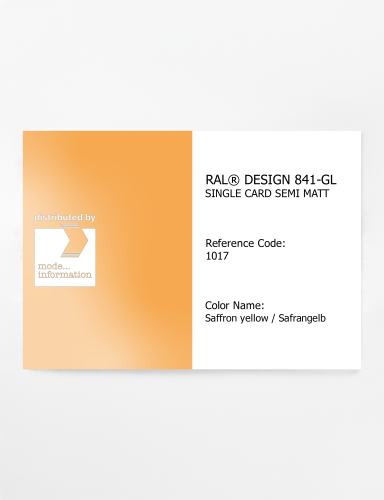 Artikelbild des Artikels “RAL® CLASSIC 841-GL SINGLE CARD 1017 Saffron yellow / Safrangelb “