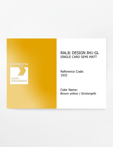 Artikelbild des Artikels “RAL® CLASSIC 841-GL SINGLE CARD 1032 Broom yellow / Ginstergelb “