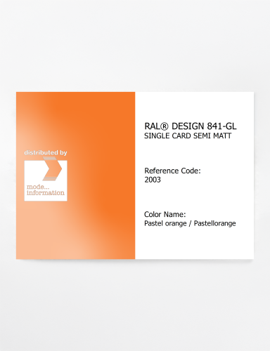 Artikelbild des Artikels “RAL® CLASSIC 841-GL SINGLE CARD 2003 Pastel orange / Pastellorange “