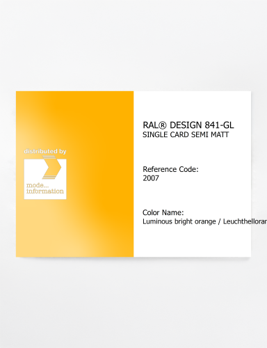 Artikelbild des Artikels “RAL® CLASSIC 841-GL SINGLE CARD 2007 Luminous bright orange / Leuchthellorange “