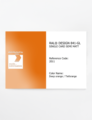Artikelbild des Artikels “RAL® CLASSIC 841-GL SINGLE CARD 2011 Deep orange / Tieforange “