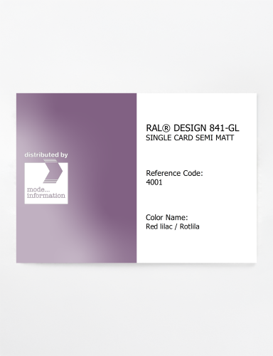 Artikelbild des Artikels “RAL® CLASSIC 841-GL SINGLE CARD 4001 Red lilac / Rotlila “