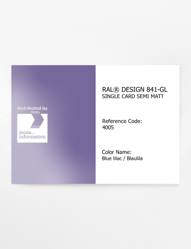 Artikelbild des Artikels “RAL® CLASSIC 841-GL SINGLE CARD 4005 Blue lilac / Blaulila “