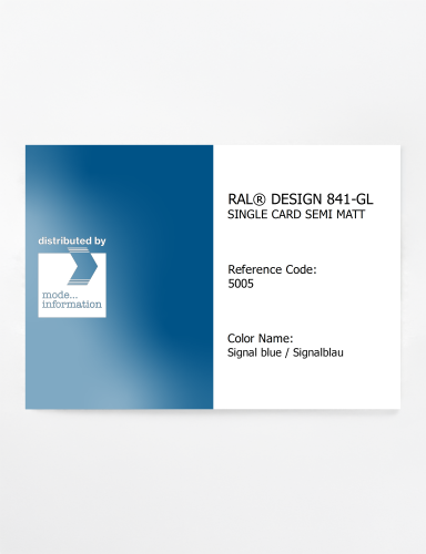 Artikelbild des Artikels “RAL® CLASSIC 841-GL SINGLE CARD 5005 Signal blue / Signalblau “