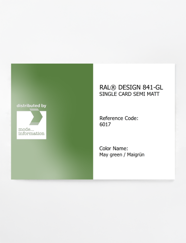 Artikelbild des Artikels “RAL® CLASSIC 841-GL SINGLE CARD 6017 May green / Maigrün “
