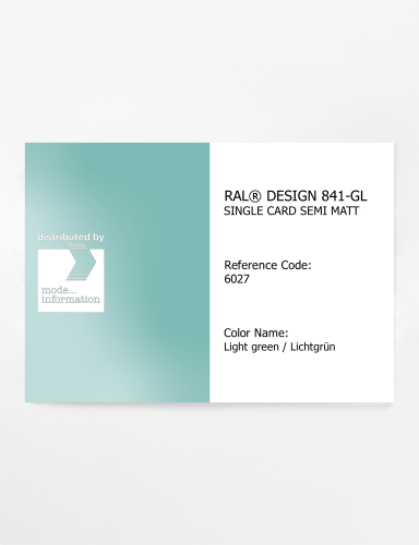Artikelbild des Artikels “RAL® CLASSIC 841-GL SINGLE CARD 6027 Light green / Lichtgrün “