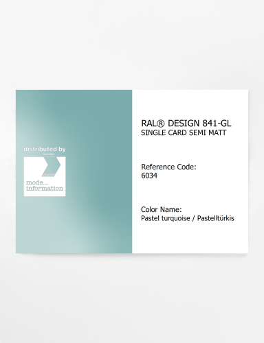 Artikelbild des Artikels “RAL® CLASSIC 841-GL SINGLE CARD 6034 Pastel turquoise / Pastelltürkis “