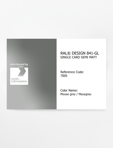 Artikelbild des Artikels “RAL® CLASSIC 841-GL SINGLE CARD 7005 Mouse grey / Mausgrau “