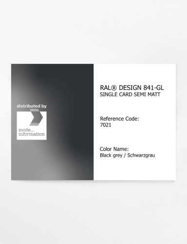 Artikelbild des Artikels “RAL® CLASSIC 841-GL SINGLE CARD 7021 Black grey / Schwarzgrau “