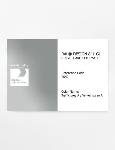 Artikelbild des Artikels “RAL® CLASSIC 841-GL SINGLE CARD 7042 Traffic grey A / Verkehrsgrau A “