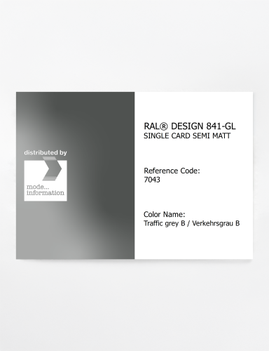 Artikelbild des Artikels “RAL® CLASSIC 841-GL SINGLE CARD 7043 Traffic grey B / Verkehrsgrau B “